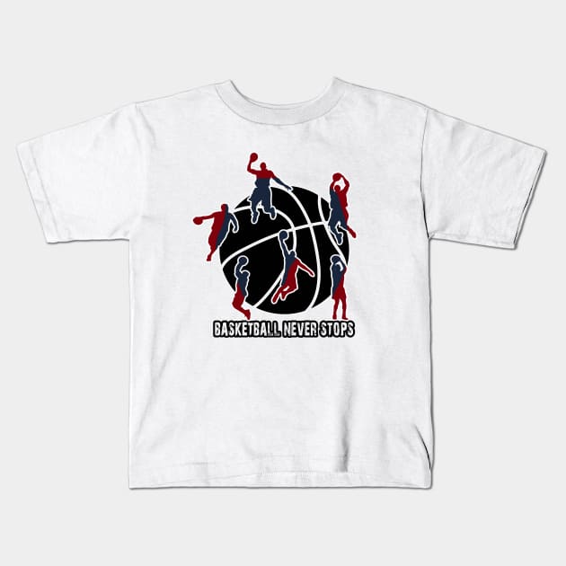Basketball Kids T-Shirt by valentinahramov